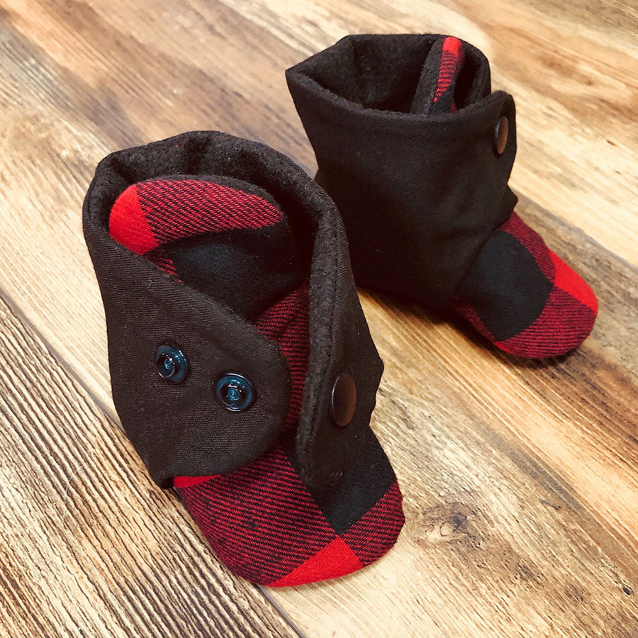 Buffalo Flannel Baby Boots