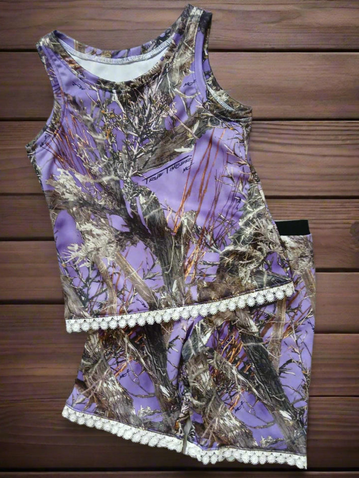 Summer Short and Tank Top With Daisy Trim