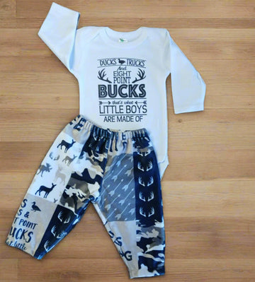Woodland Ducks & Trucks Pant Set