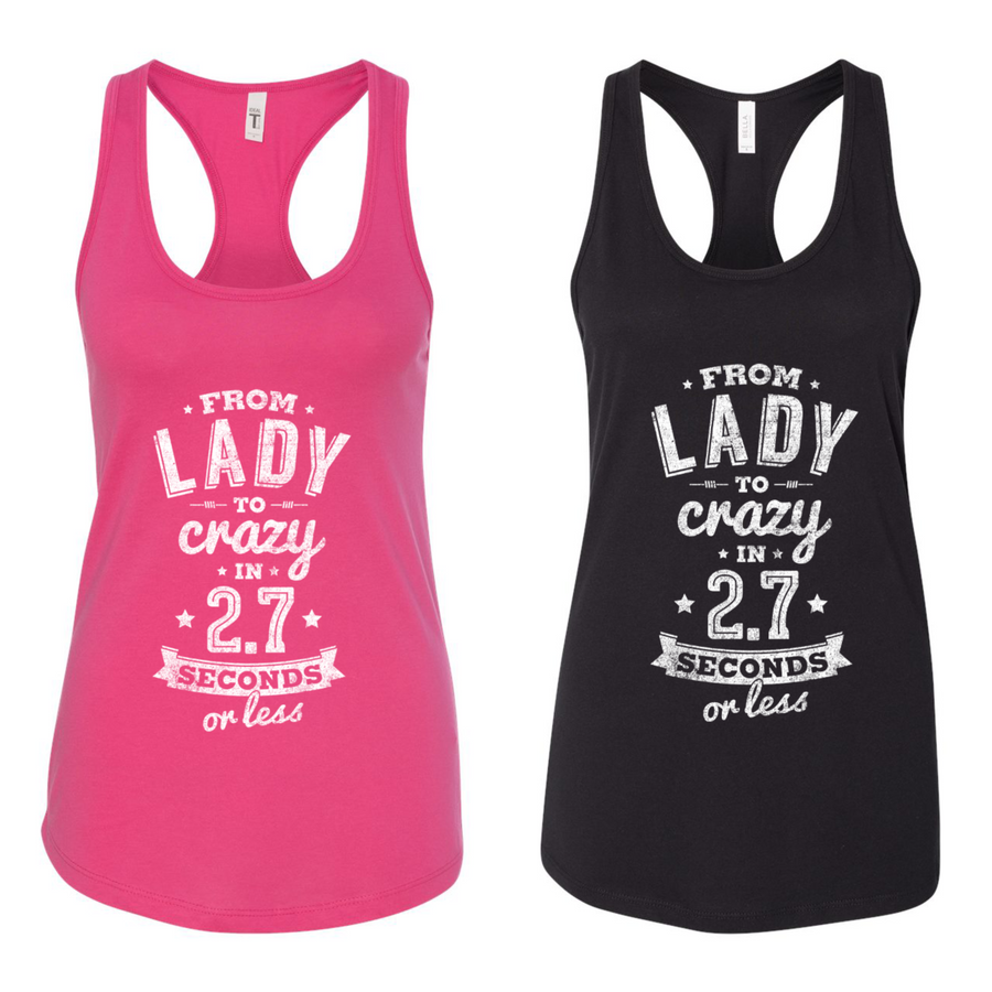 Country Angel Lady To Crazy Racerback Tank Top