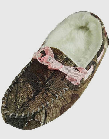 Girl’s Camo Moccasin Slipper