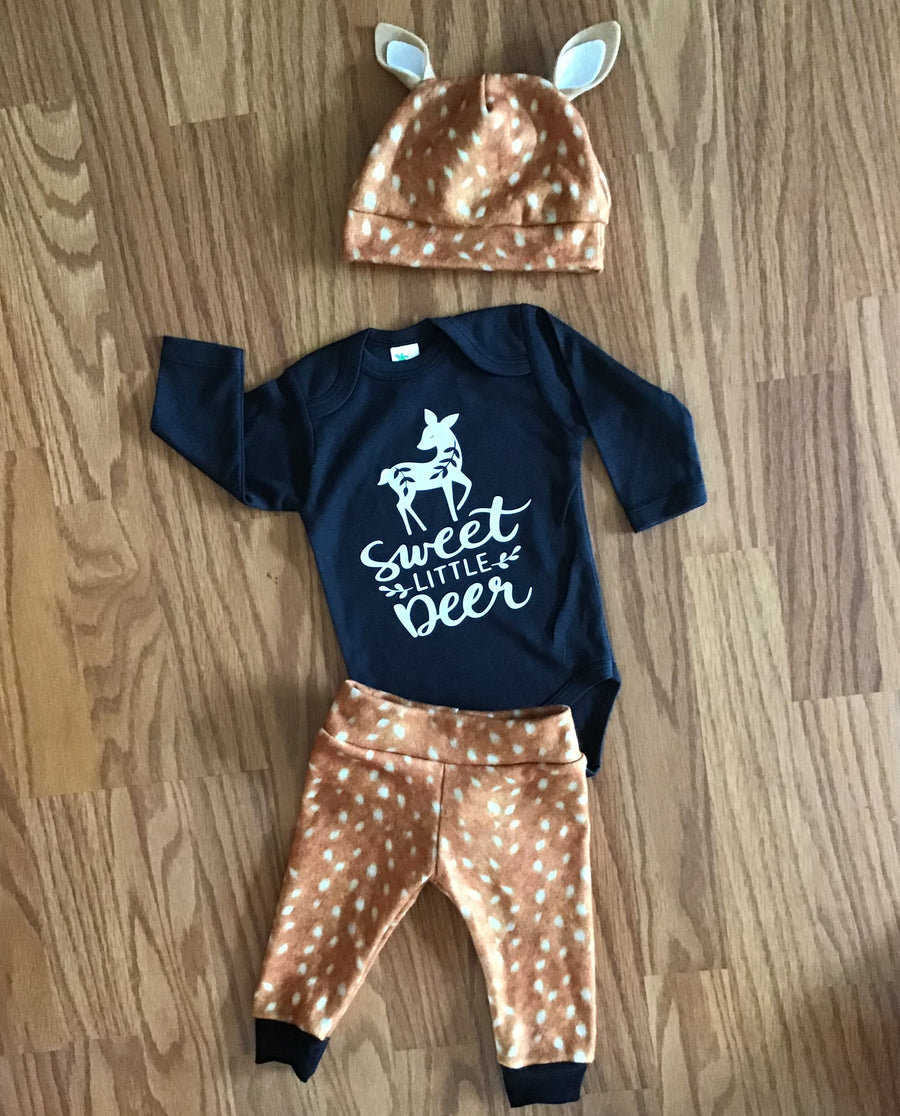 Deer Fawn Pant Set With Ears