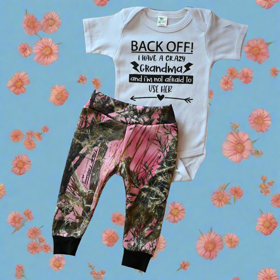 Back Off I Have A Crazy Grandma Bodysuit-With Pant Option