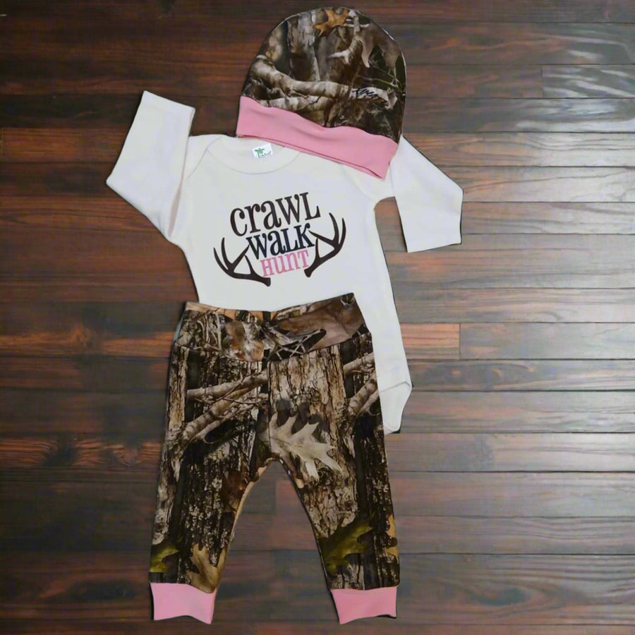 Crawl-Walk-Hunt-3 Piece Pant Set