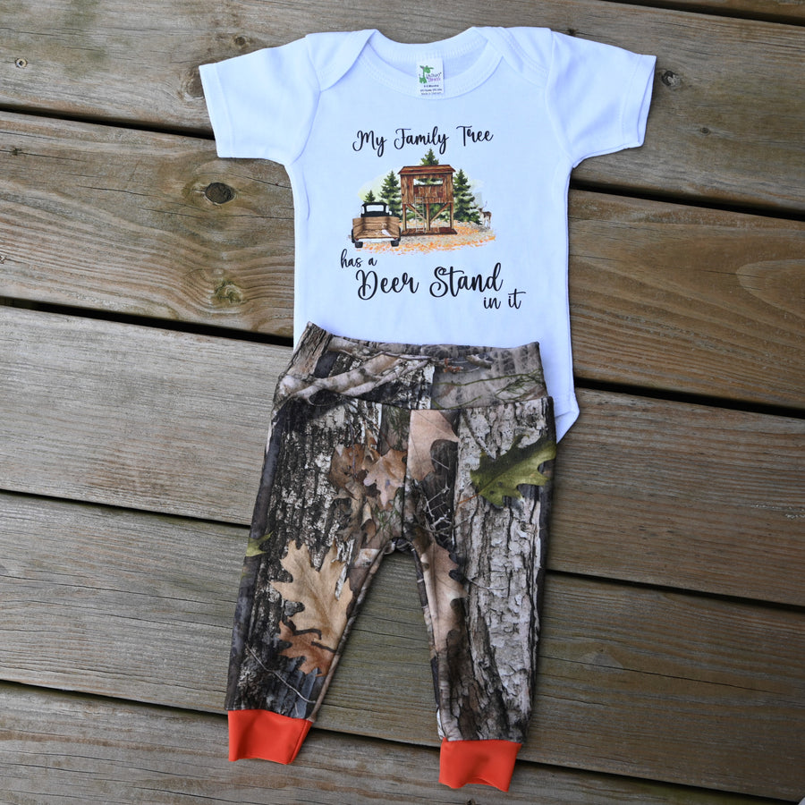 My Family Tree Has A Deer Stand In It Bodysuit-T-Shirt