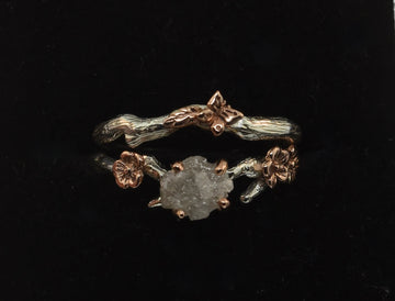 Cherry Branch Sterling Engagement Ring Set