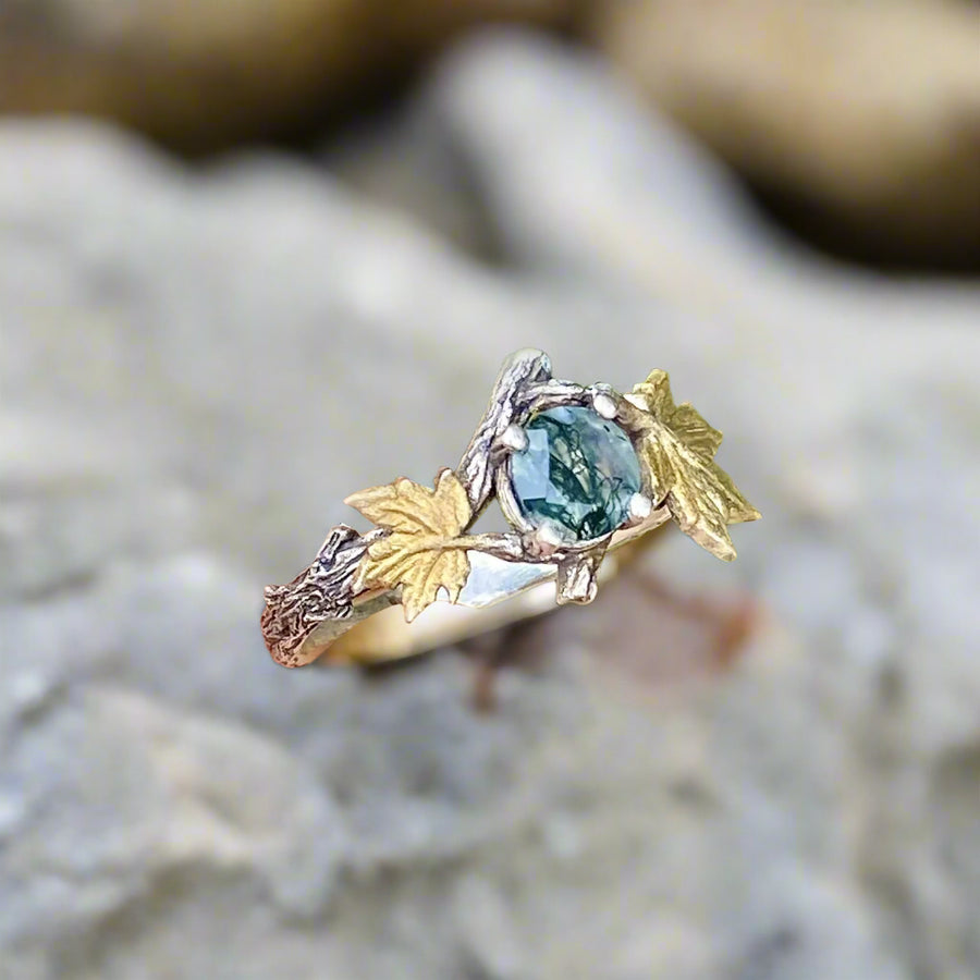 Branch Sterling Silver Maple Leaf Ring