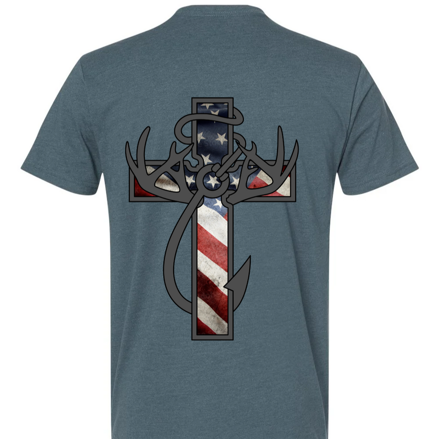 Hunting Faith and Fishing Cross T-Shirt
