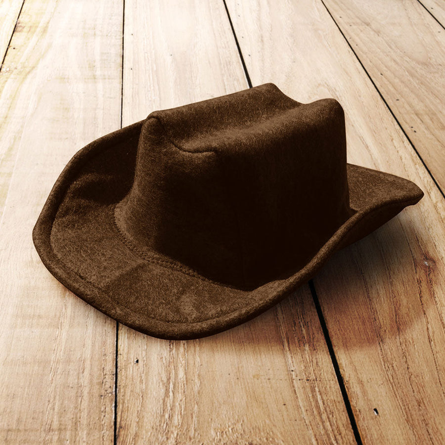 Dark Brown Baby Felt Cowboy Hat