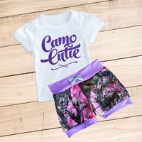 CAMO CUTIE Shorts & Shirt Set